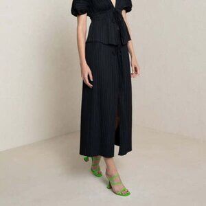 ALC Stella tie waist black skirt 0